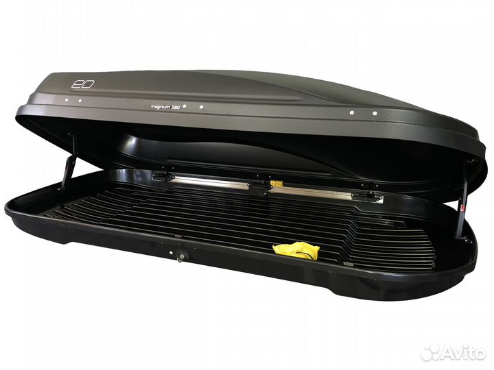 Грузовой бокс Магнум 390 черный с тиснением