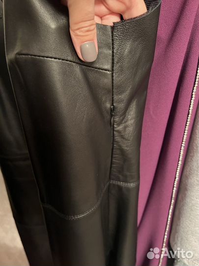 Платье кожаное, кожаный сарафан Италия новое Tenax