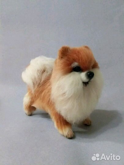 Игрушки из шерсти. Собачка шпиц