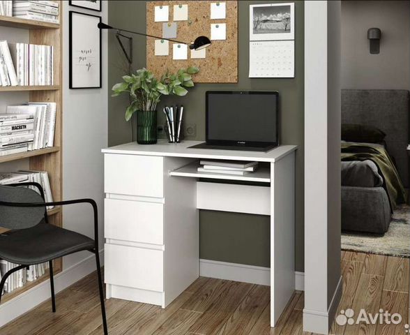 Стол письменный Мори Мс 6.3 белый