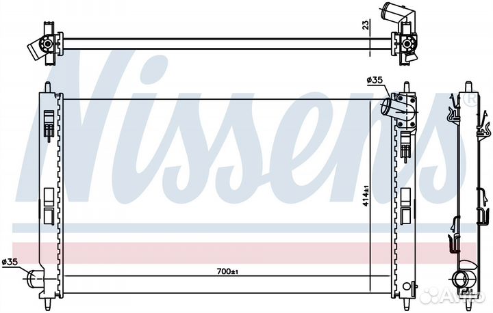 Радиатор охлаждения двс mitsubishi lancer (2007) 2