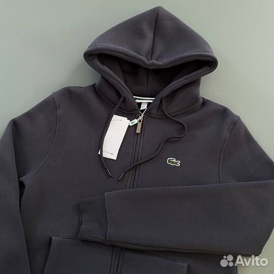 Тёплая толстовка Lacoste серая