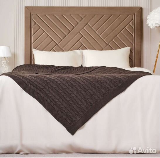 Плед вязаный новый хлопок