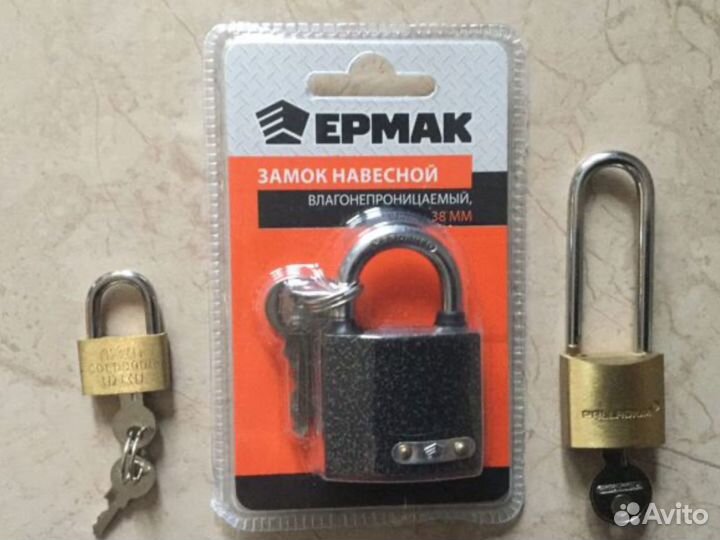 Замки с ключами новые металл влагонепроницаемые