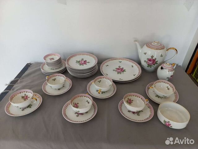 Чайный сервиз Роза uhlstadt ГДР