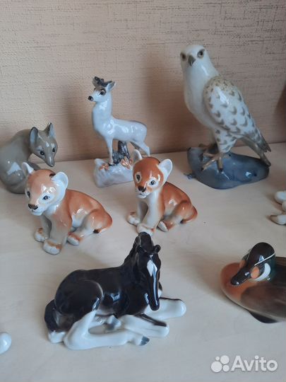 Статуэтки животных лфз фарфор