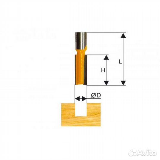 Фреза пазовая прямая Энкор 12*30мм хв.12мм 46040