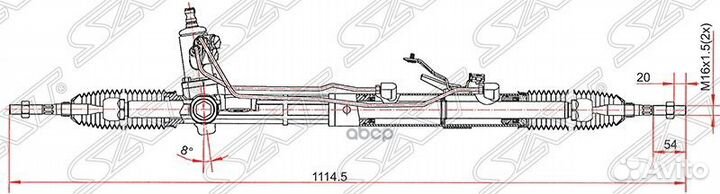 Рейка рулевая hyundai santa FE 2,7 LHD
