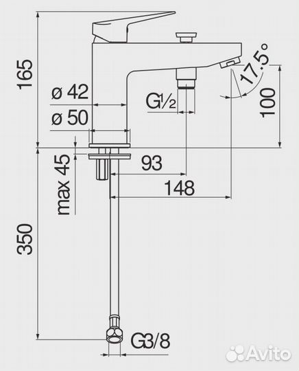 Смеситель для ванны Nobili bs101118/10cr Хром