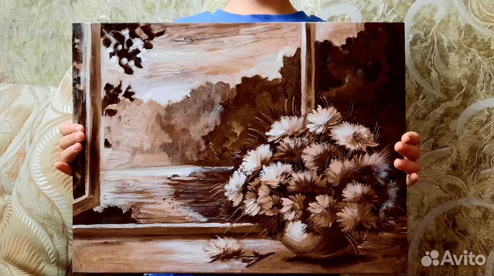 Картина маслом на холсте подарок натюрморт пейзаж