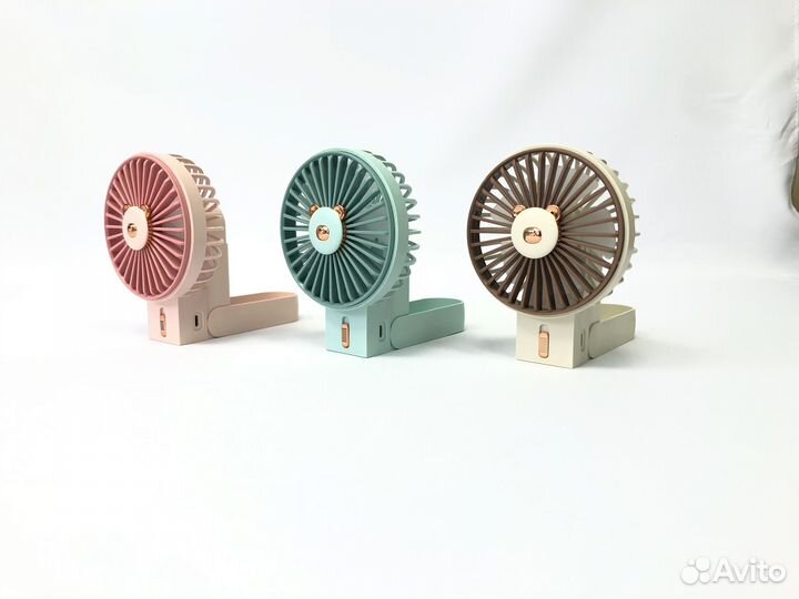 Вентилятор настольный ручной USB с подсветкой