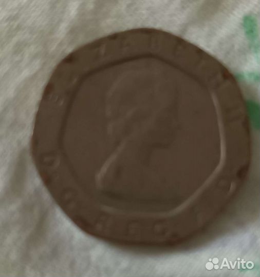 1 цент евро и 20 пенсов