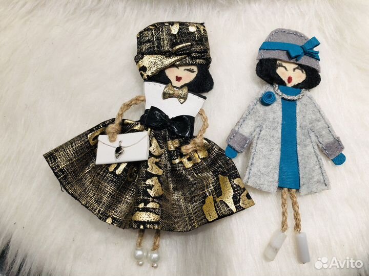 Кукла Брошь