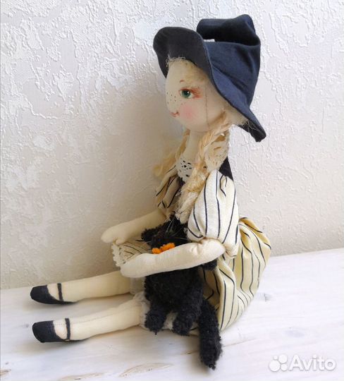 Кукла Ведьмочка авторская интерьерная текстильная