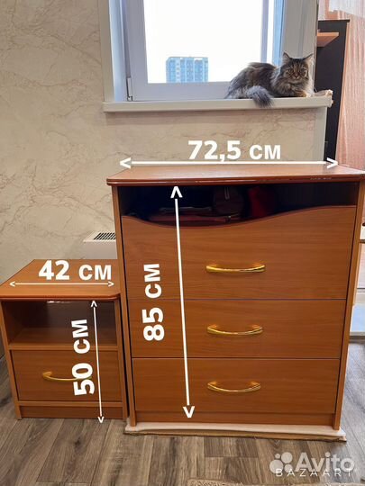 Комод и прикроватная тумба комплект