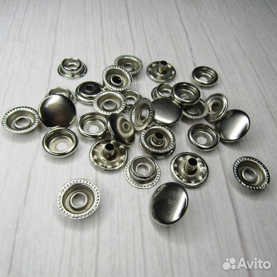 Кнопки кольцевые пробивные №61 15 мм, набор 80 шт