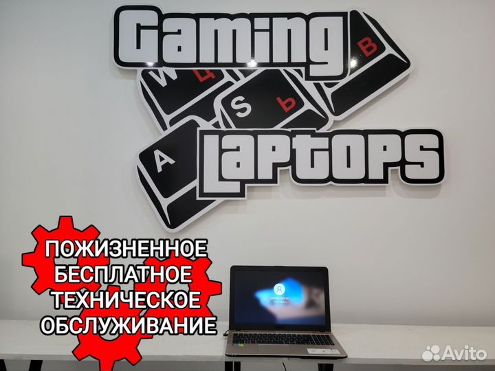 Шустрый ноутбук Asus Full HD 4ядра/GT810M 2GB