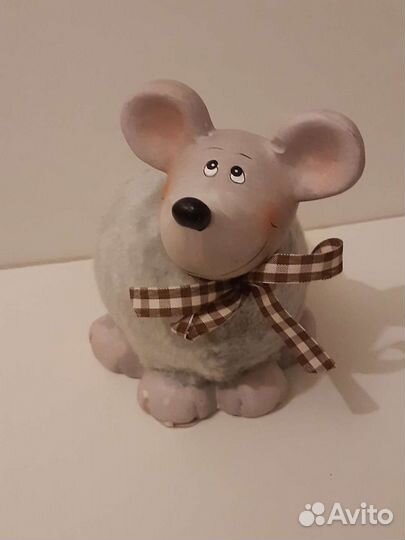 Сувенир подарочный. Копилка Игрушка Мышь керамика