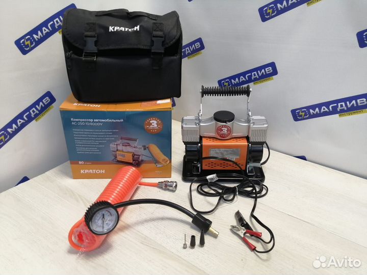 Компактный воздушный компрессор Кратон 80 л/мин