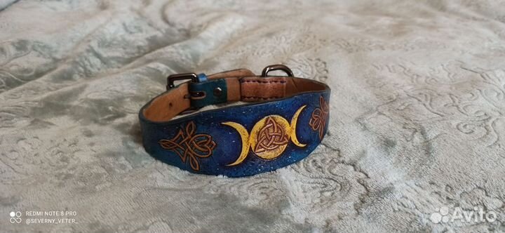 Ошейник кожаный для собак средних пород