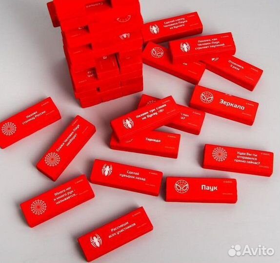 Настольная игра Падающая башня - Человек Паук 5+