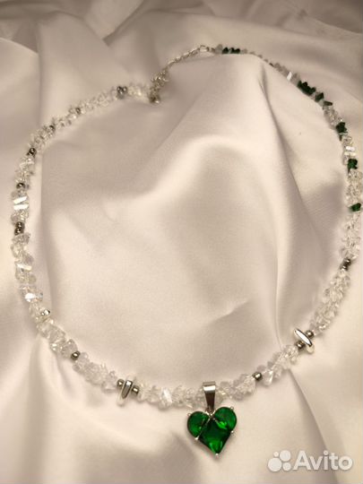 Колье чокер из алмазного стекла