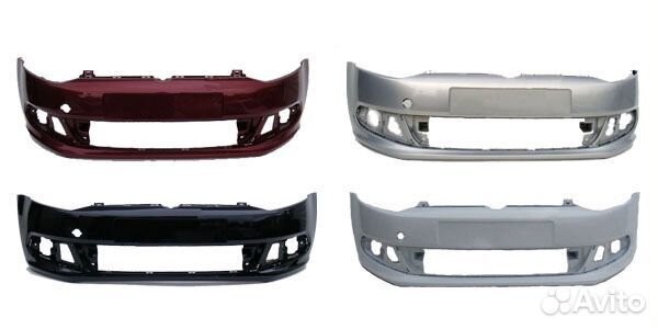 Бампер передний Белый Volkswagen Polo 5 15-20