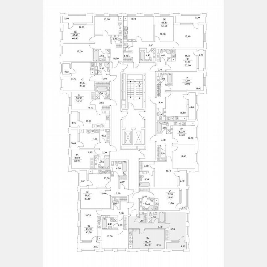 1-к. квартира, 26,1 м², 11/13 эт.
