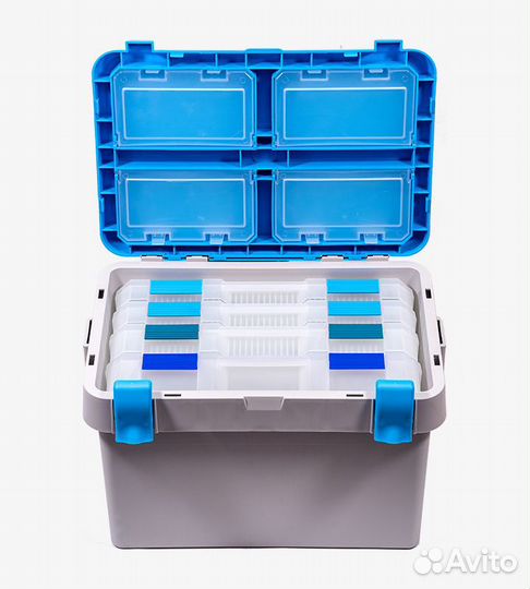 Ящик рыболовный + 4 кейса Fishka(2*40, 1*50, 1*65)