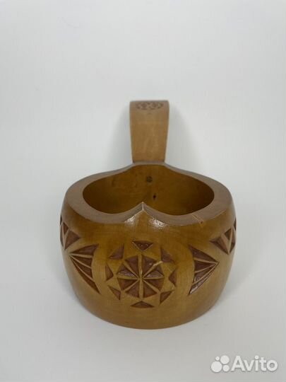 Винтаж ковш деревянный резной 1960-х