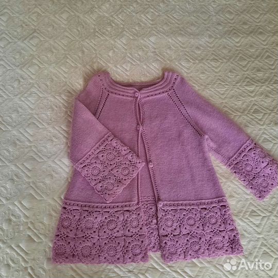 Кардиган, кофта жакет ручной вязки