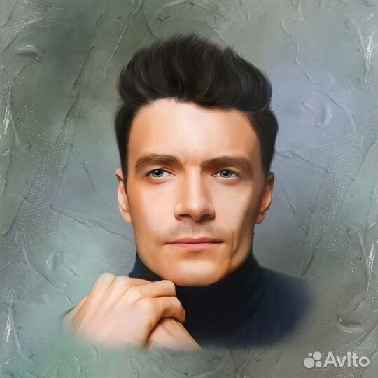 Портрет по фото + печать на холсте