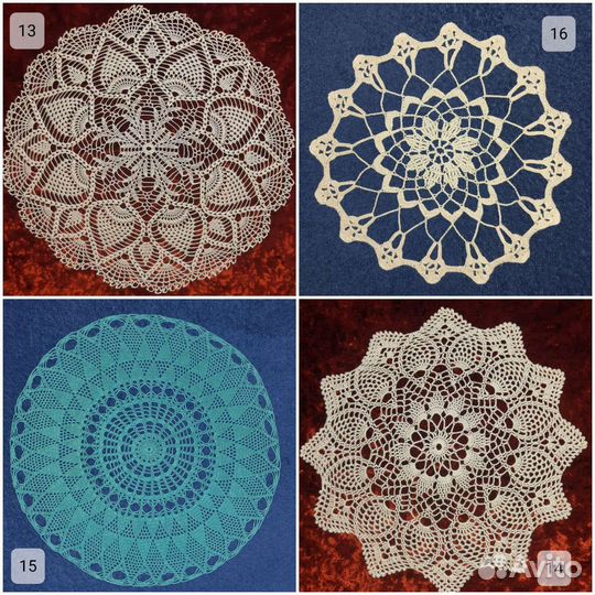 Салфетка-скатерть, ручная работа