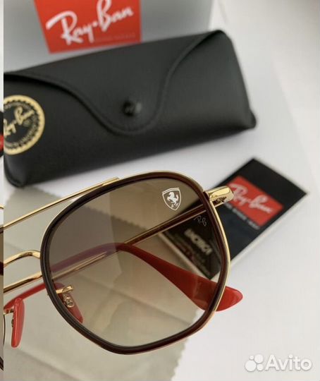 Очки ray ban hexagonal ferrari пепельные