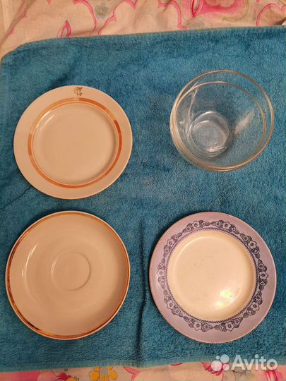 Посуда, набор тарелок СССР, части сервиза