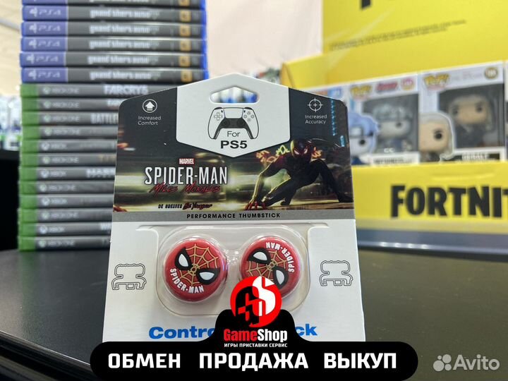 Высокие накладки на стики PS5 (Spider-Man), Red