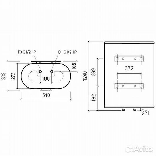 Водонагреватель thermex Ceramik 100 V