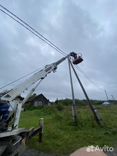 Электромонтажные работы, установка опор лэп