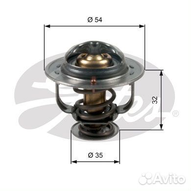 Термостат gates th47087g1 для а/м mitsubishi asx, mitsubishi galant, mitsubishi lancer, mitsubishi o