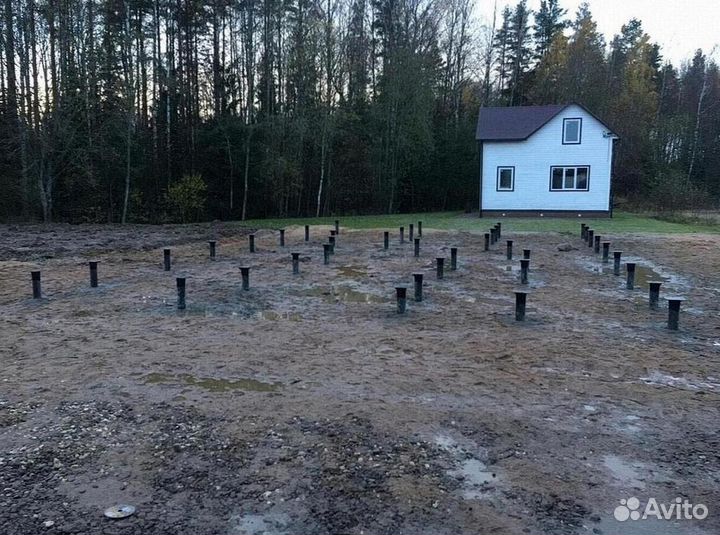 Винтовые сваи / монтаж