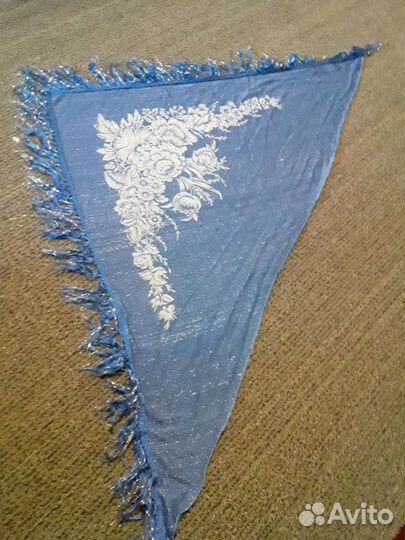 Винтаж платок цветы русский узор розы