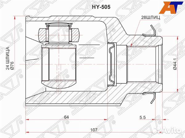 Шрус hyundai creta