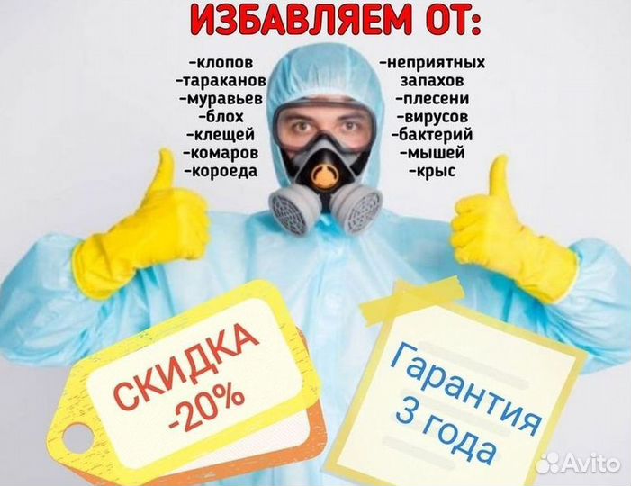 Уничтожение клопов, тараканов, муравьев