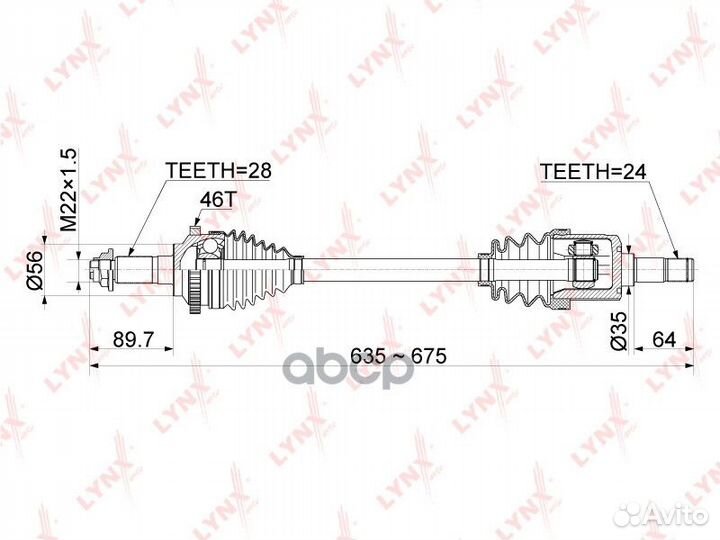 Привод в сборе L CD-1015A lynxauto