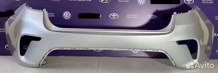 Бампер задний Kia Rio 17-20 серебристый