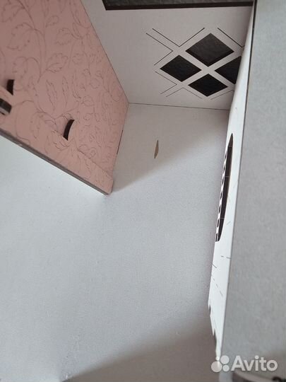 Кукольный домик с мебелью деревянный