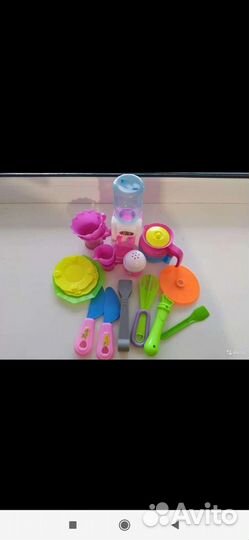 Наборы детской посуды, наборы продуктов, пицца