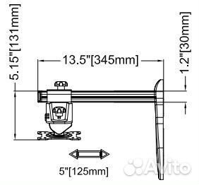 Подставка Wize DSH2 чёрн. двойная настольная бок о