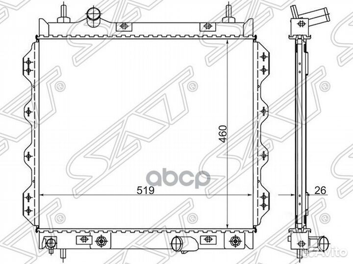 Радиатор Chrysler PT Cruiser 00-10 CR0001 Sat
