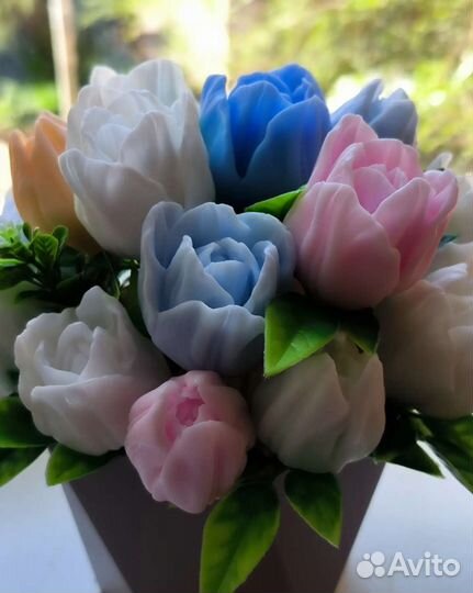 Букет из мыльных цветов